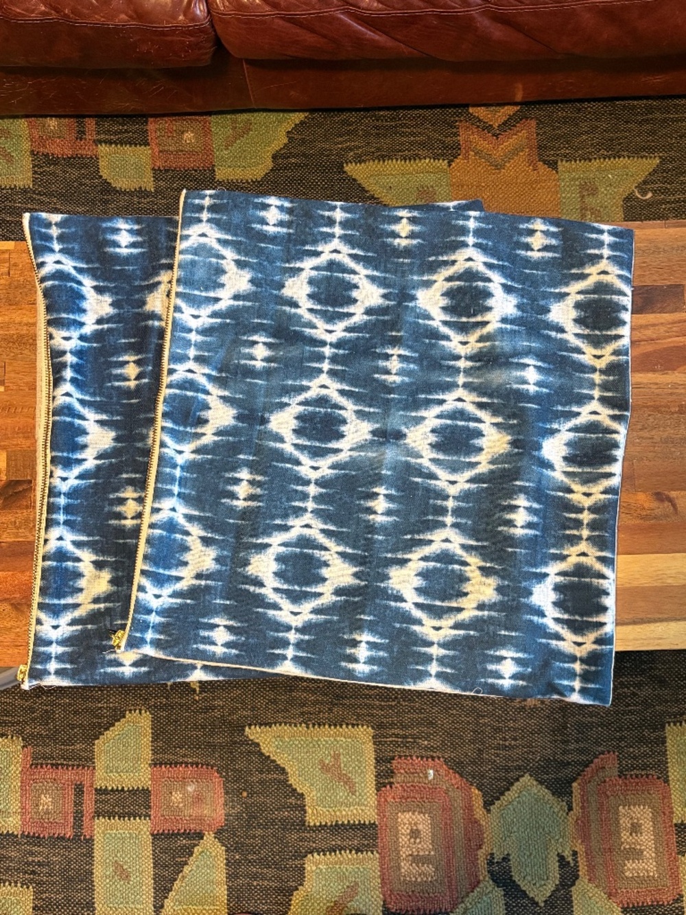 Pair of Kirkland's Ikat Throw Pillow Covers